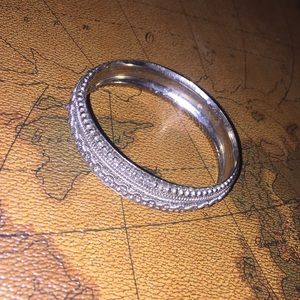 Silver jeweled bracelet